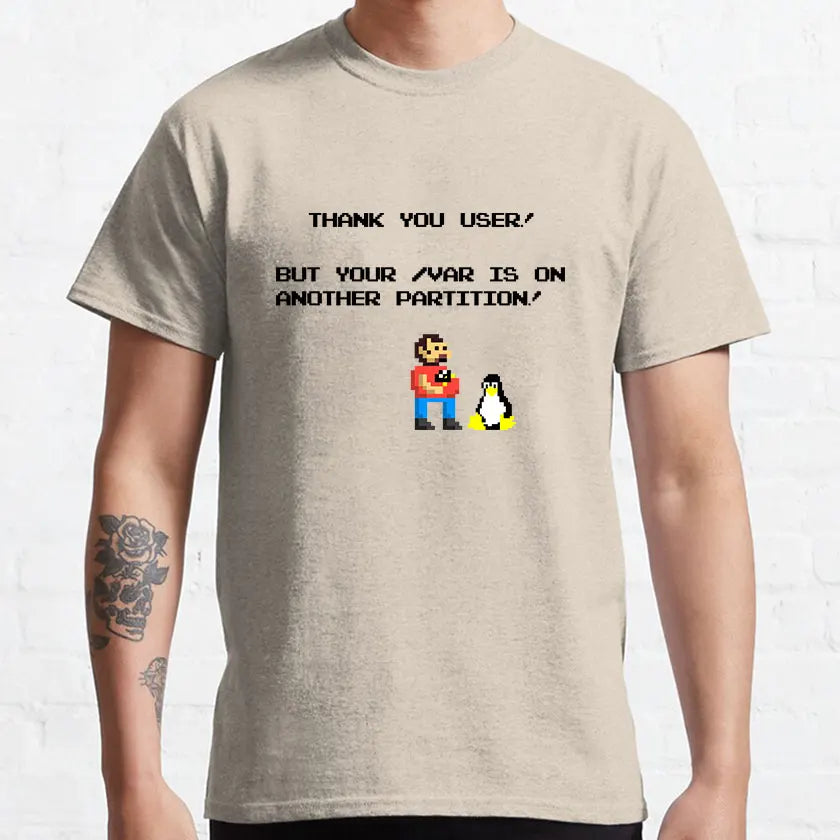 linux tux mario like troll Linux Just Sudo It Geek command computer softwar admin funny t shirt 100% cotton printed plus size