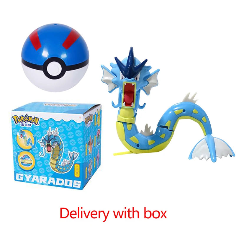 Pokemon Figure Dragonite Gengar Mew Snorlax Lapras Pokeball Elf Ball Deformation Toy Pikachu Monster Educational Doll Kids Gift