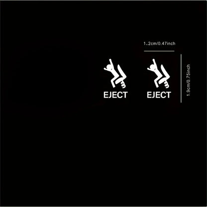 2PCS Passenger Button Sticker Funny Car Decal Empty Button Vinyl Sticker Auto Interior Accessory Gift For Car Lovers
