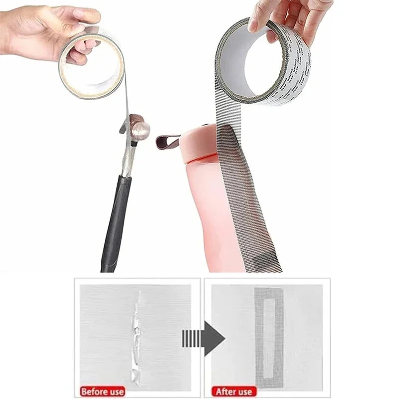 Width Window Mosquito Net Repair Tape Self-Adhesive Window Screen Repair Patch Anti-Insect Fly Mesh Broken Holes Tape