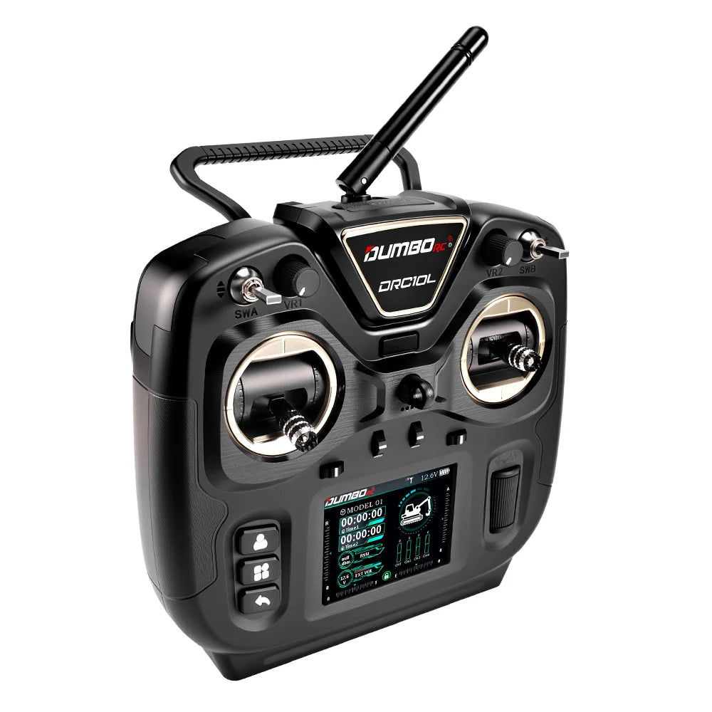 (New Product Surprise Price) DUMBORC DRC10L 2.4G 10CH Coach Mode Remote Controller For RC Plane Car Boat Tank