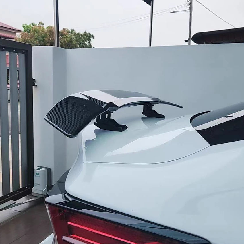 Universal Intelligent Electric Lift Spoiler Led Light Trunk Wing Lip ABS Carbon Fiber Car Modification For Hatchback & Sedan