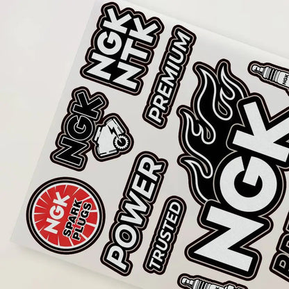 For NGK Motorcycle Reflective Decal Safety Sticker for Helmet Car Bike Durable Self-Adhesive  Gift for Rider