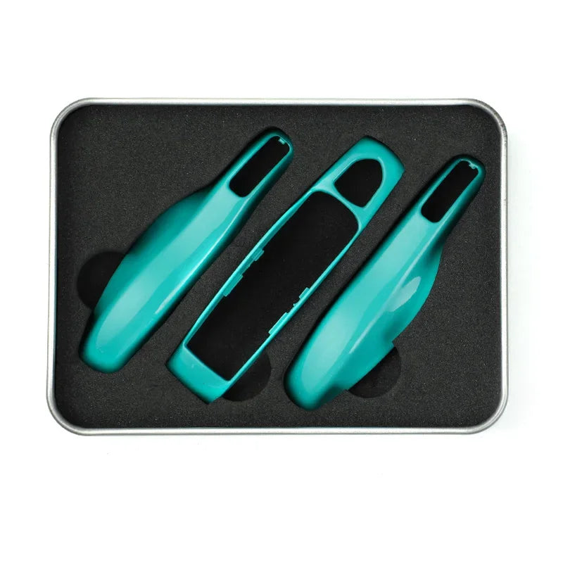 Car Smart Remote Key Case Fob Covers Set Shell For Porsche Panamera Spyder Carrera Macan Boxster Cayman Cayenne 911 970 981 991