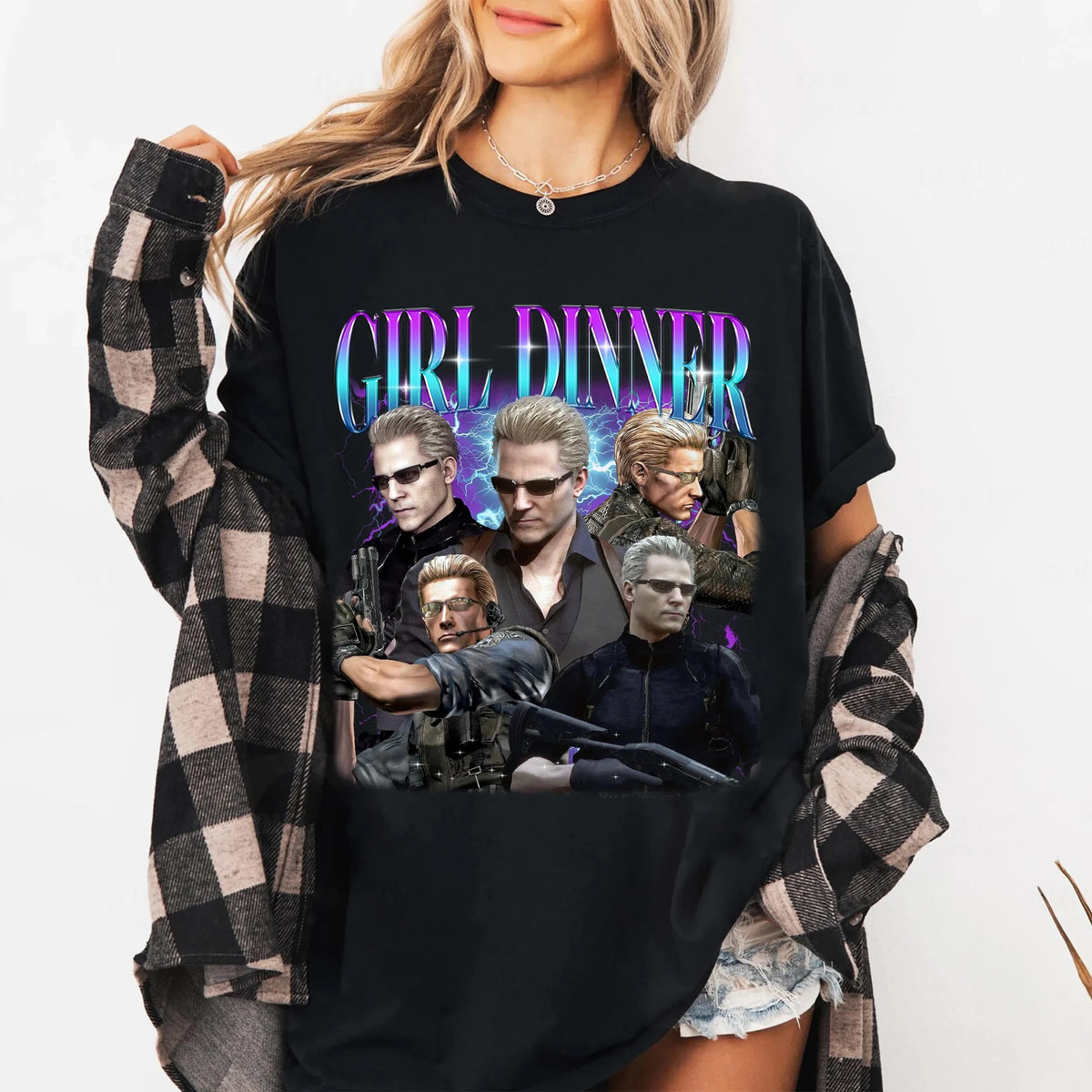 Resident Evil Albert Wesker Printed Women's T-shirt Fashion Trend Top Spring/Summer Pure Cotton Unisex Short Sleeve T-shirt