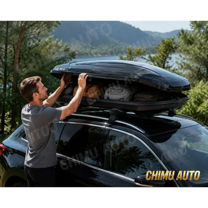 【CHIMU AUTO】 Ultra Thin Universal Roof Rack Cargo Carrier Luggage Box for Car SUV Van Truck Auto Top Storage Basket