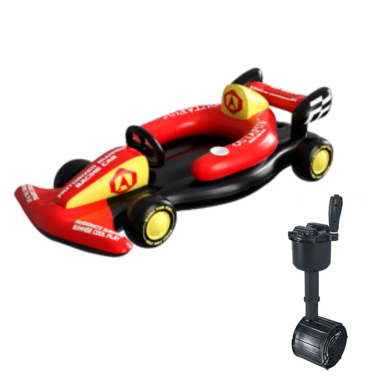 Inflatable Electric Floating Raft Racing Model Built-in Propeller Swimming Pool Water Entertainment Backrest Lounge Chair