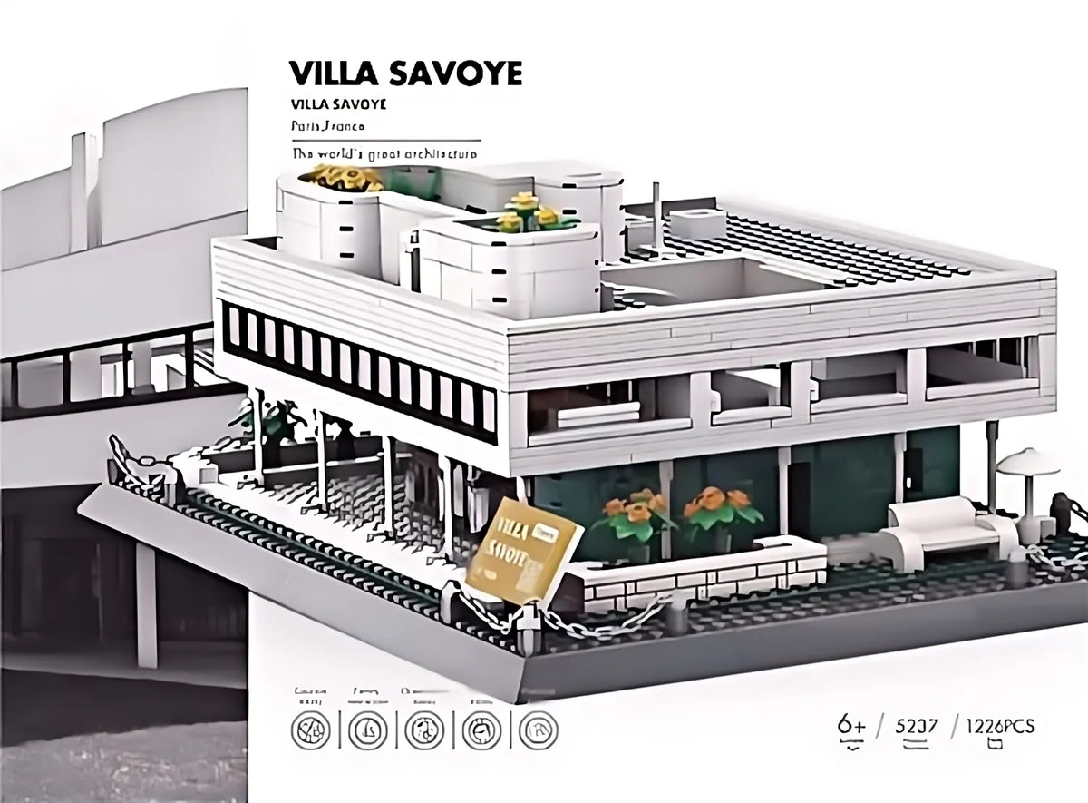 MOC World Famous Architecture Edifice Opera House Building Blocks Villa Savoye Bridge Tower Toy Children Birthday Christmas Gift