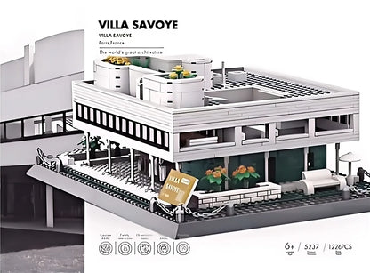 MOC World Famous Architecture Edifice Opera House Building Blocks Villa Savoye Bridge Tower Toy Children Birthday Christmas Gift