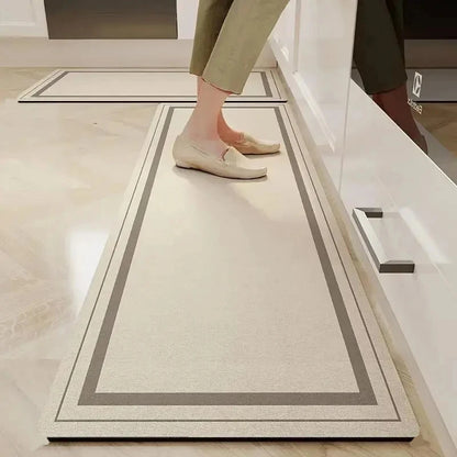 VIKAMA Kitchen Door Steps Water-Absorbing Oil-Absorbing Non-slip Foot Carpet Diatomite Bathroom Water-Absorbing Floor Mats