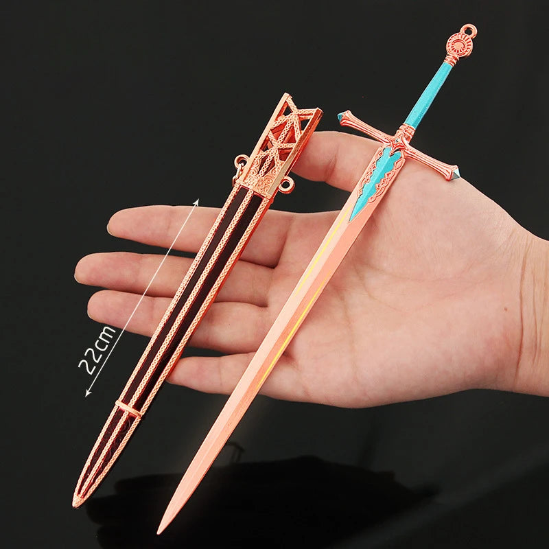 Mini Dark Moon Sword Keychain ER Game Peripherals Ranni Hand of Malenia Moonveil Sword Model Key Ring llavero Gift Toys