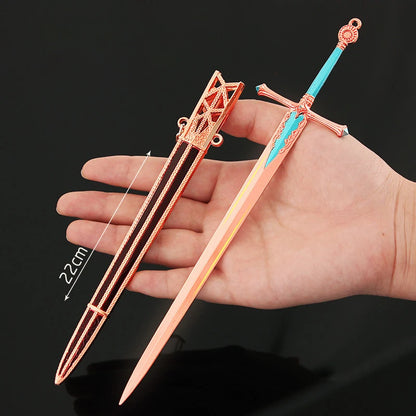 Mini Dark Moon Sword Keychain ER Game Peripherals Ranni Hand of Malenia Moonveil Sword Model Key Ring llavero Gift Toys