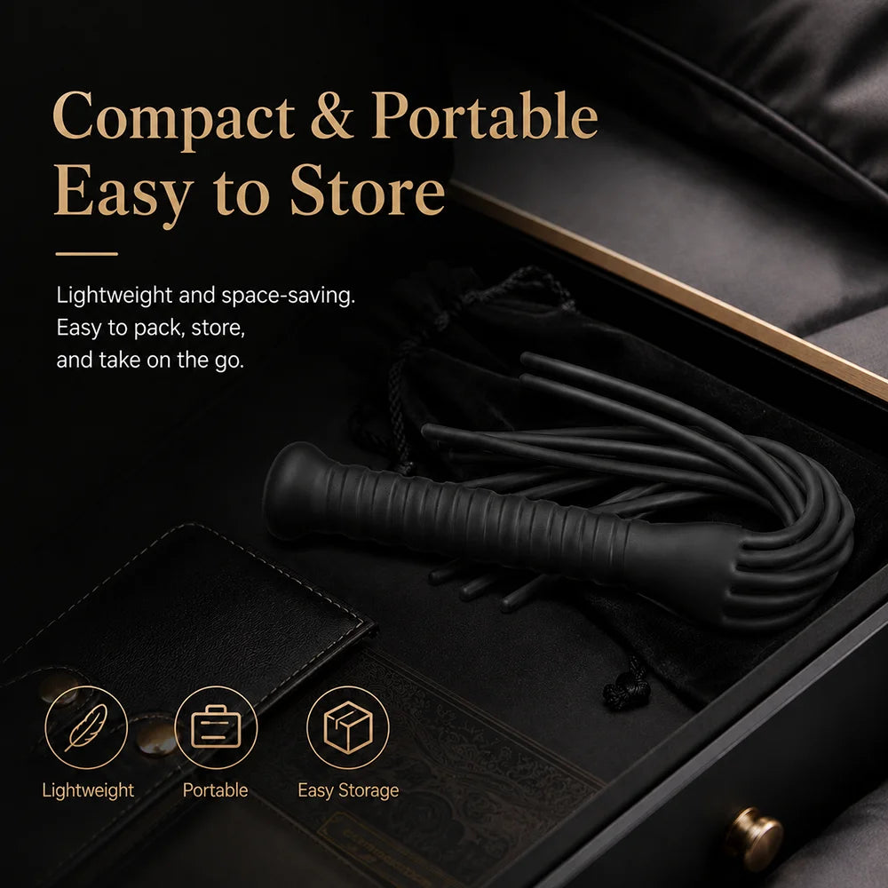 LEVETT Adult Flirting Silicone Flogger BDSM Bondage Women Sex Toys Party Spanking Queen Whip Accessories for Cosplay Couples 18+