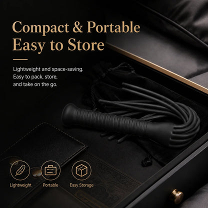LEVETT Adult Flirting Silicone Flogger BDSM Bondage Women Sex Toys Party Spanking Queen Whip Accessories for Cosplay Couples 18+