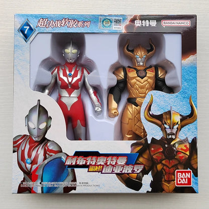 Bandai Original Ultraman TrigaTiga Galaxy Dynasel Vin Super Showdown Monster Golbadada Set Box Soft Plastic Doll Children's Gift