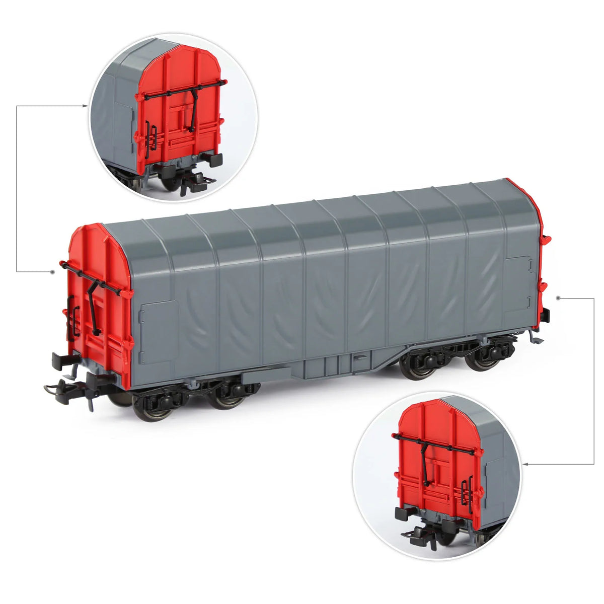 C8762 Evemodel Model Trains HO Scale 1:87 Covered Coil Wagon Freight Car