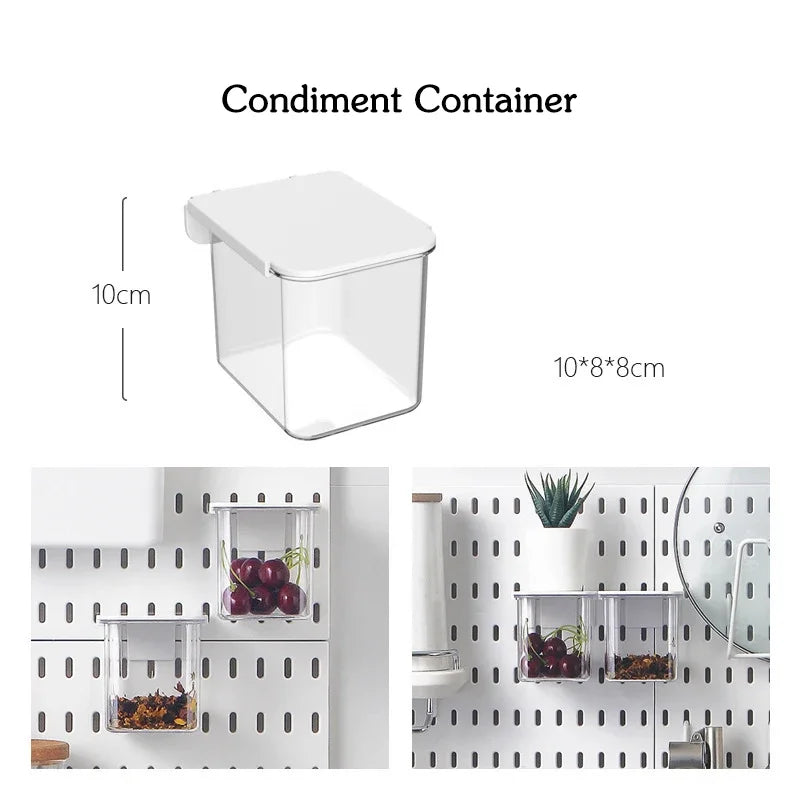 DIY Pegboard Accessories No Punching Kitchen Organization Shelf Storage Box Hooks Wall Organizer Crafts For Garage Room