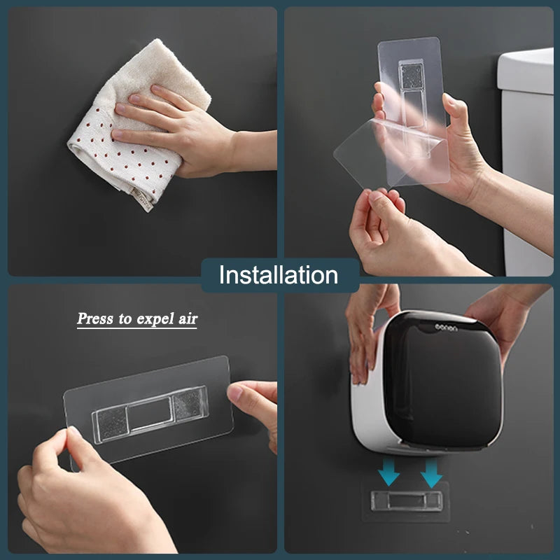 MENGNI No-Drill Toilet Paper Holder,Bathroom Organizer | Self-Adhesive Wall Mount for Tissues/Wipes, Bathroom Tissue Dispens