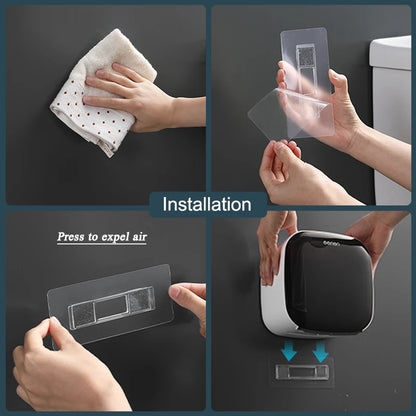 MENGNI No-Drill Toilet Paper Holder,Bathroom Organizer | Self-Adhesive Wall Mount for Tissues/Wipes, Bathroom Tissue Dispens