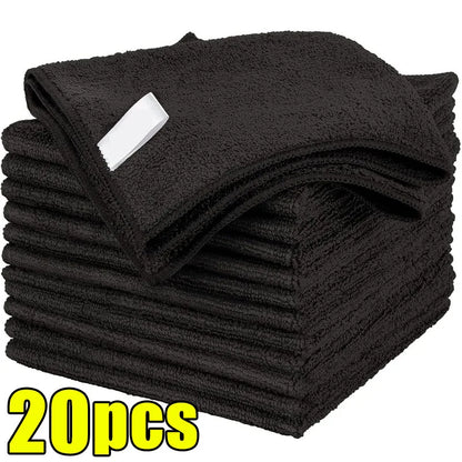 1/50pcs Thicken Microfiber Car Cleaning Towels Soft Quick Drying Windows Mirrors Wiping Rags Home Double Layer Clean Cloths