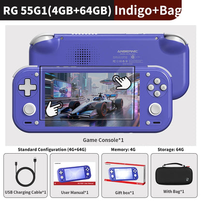 Anbernic RG 55G1 Retro Handheld Game Console 5.5" Incell IPS Multi-touch Screen 6000mAh Android RG55G1 All One Video Game Player