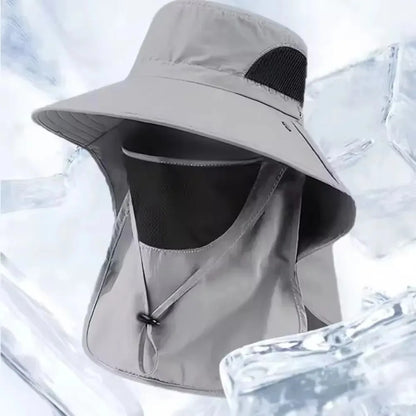 Men's Summer Fishing Hat Wide Brim UV Protection Cap for Outdoor Sports Climbing Lightweight Sun Hat Fishing Cap