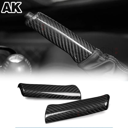 Real Carbon Car Gear Shift Handbrake Knob Trim Car Accessories For Mazda MX-5 Miata ND RF Fiat Abarth 124 Spider 2016-2024