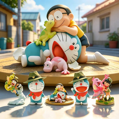 5cm Anime 5pcs/set Doraemon Figure Action Figures PVC Statue Model Collection Toys Gifts
