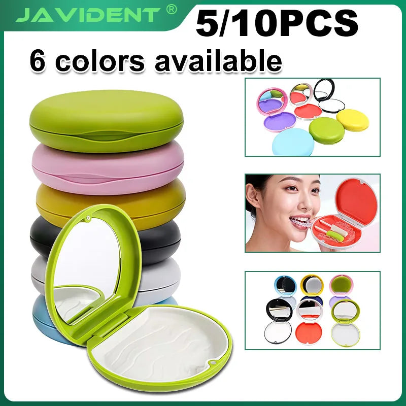 10Pcs Orthodontic Storage Case Portable Clear Aligner Retainer Case Teeth Protector Case Oral Hygiene Organizer