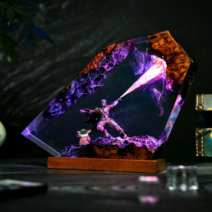 The Mandalorian Resin Art Lamp, Exquisite Craft Home Decor Collectible Figure Ornament