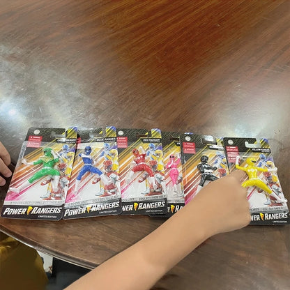 6-Piece Set Hasbro Power Rangers Series Small Size Genuine Model Toy Action Figure