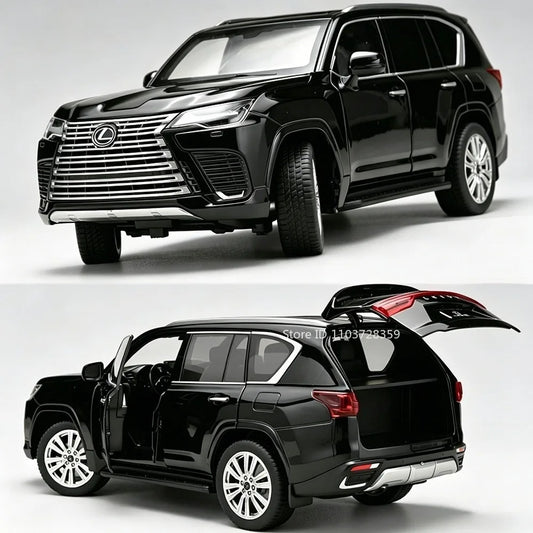 1:24 LX Land Rover Range Rover SUV Model Toy Cars Alloy Diecast Sound Light Doors Opened Pull Back Exquisite Off-road Vehicles