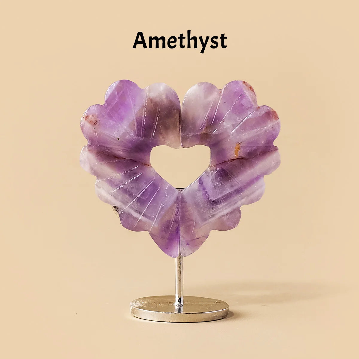 1 Pair Natural Amethyst Love Wings Sculpture, Healing Crystal Gemstone Crafts, Home Desktop Ornament, Festival Gift