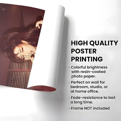 Singer Amy Winehouse Poster Classic poster and wall art prints are suitable for living rooms, bedrooms,and home