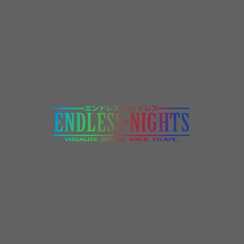ENDLESS NIGHT JDM Car Window Decal Sticker Bumper Sticker, Windshield Banner, Body Modification Decorative Car Sticker