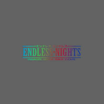 ENDLESS NIGHT JDM Car Window Decal Sticker Bumper Sticker, Windshield Banner, Body Modification Decorative Car Sticker