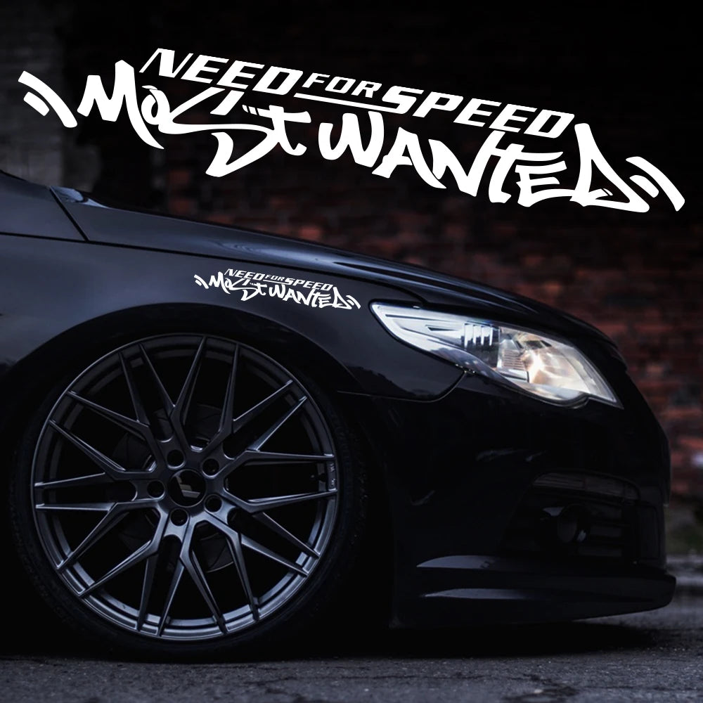 1pc Need For Speed Most Wanted Text Vinyl Sticker Waterproof Tuning Decal for Car Door Hood Window Side Body Decor