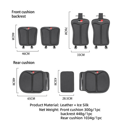 Car Seat Ice Silk Cushion Backrest Seat Protector Cover Accessories For Toyota Crown GR Corolla YARIS L Auris C-HR Hilux Vios Ra