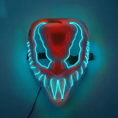 Horror Halloween GlowMasks Led Luminous Scream Venom Mask Carnival Masquerade Party Cosplay Scorpion Mask New