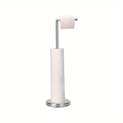 Toilet Paper Holder Gold, Freestanding Toilet Paper Holder Stand with Reserve for 4 Spare Rolls, Sturdy Base