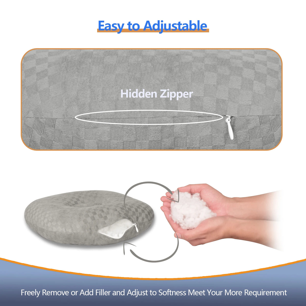 Ear piercing pillow for side sleepers, O-shaped cushion relieves CNH, ear pain, inflammation and pressure sores