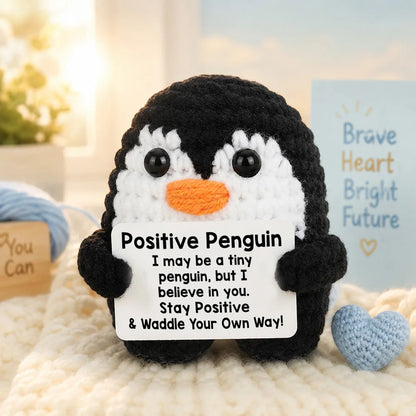 Positive Crochet Handmade Amigurumi Doll Emotional Support Pocket Hug Knit Plant Flower Encouragement Gift for Friends Coworker