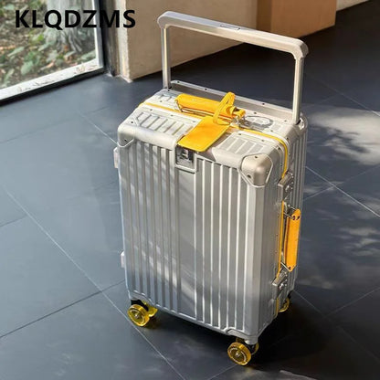 KLQDZMS Travel Luggage 24"26"28"30 Inch Women's Large Capacity Trolley Case 20 ”ABS+PC Boarding Case Men's Cabin Suitcase