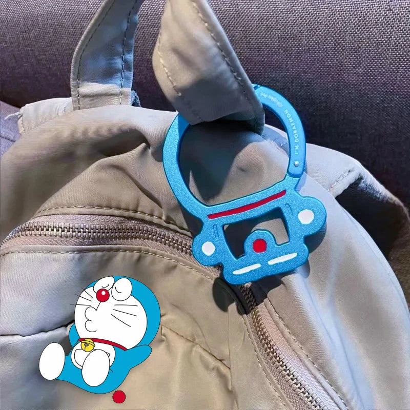 Doraemon Metal Keychain Buckle Safety Outdoor Mountaineering Keychain For Bag Water Bottle Cartoon Anime Style Durable Alloy