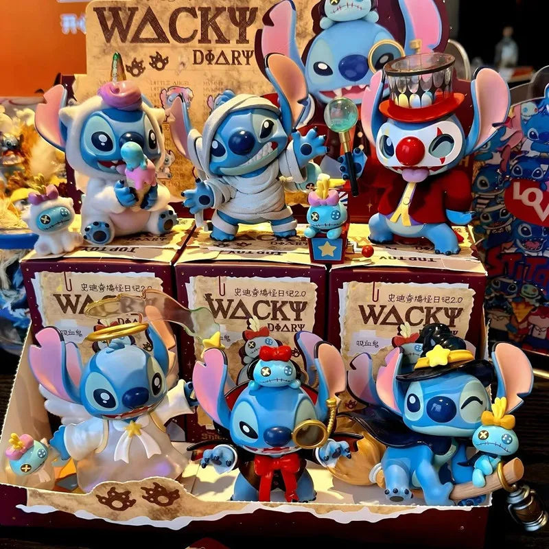 Stitch Weird Diary Series Anime Figures Creative Cute Doll Statue Model Mystery Blind Box Toys Desktop Ornament Birthday Gifts