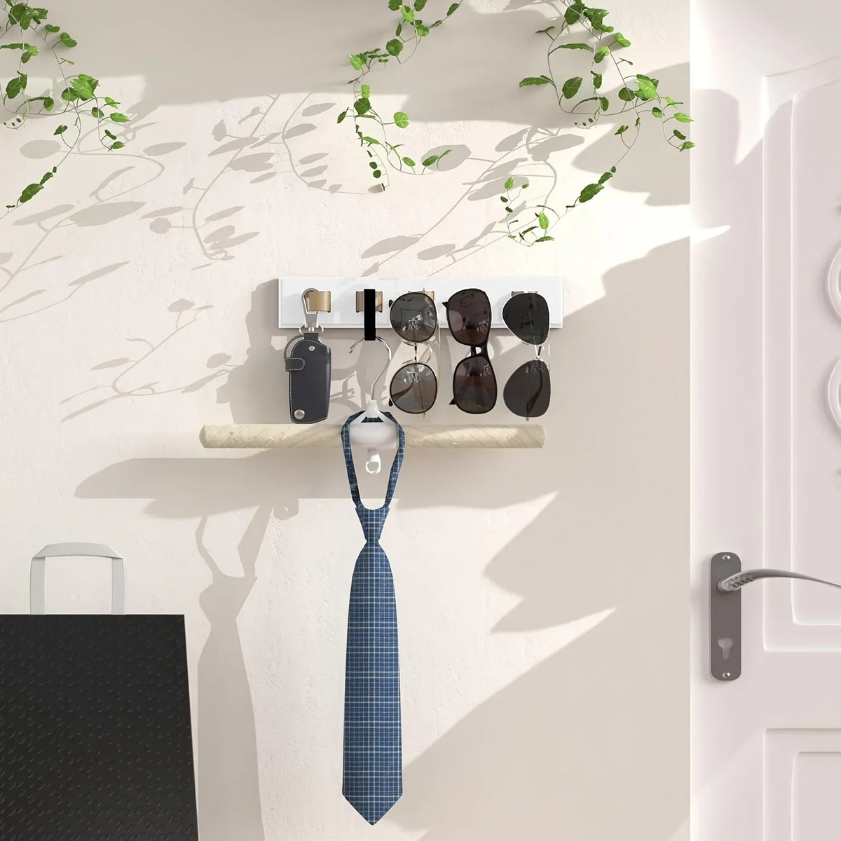 1pc Wooden Eyeglass Storage Rack Wall Mounted Eyeglass Rack Household Sunglasses Sunglasses Storage Rack Glasses Display