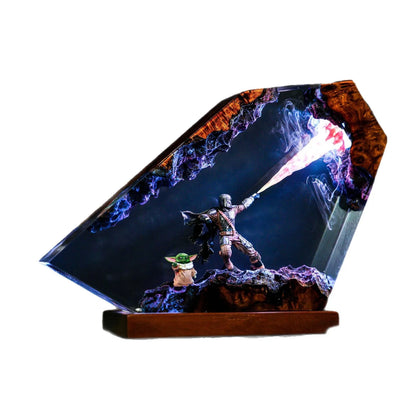 The Mandalorian Resin Art Lamp, Exquisite Craft Home Decor Collectible Figure Ornament