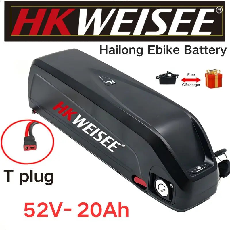For Hailong 36V 48V 52V 15Ah 20Ah Battery For Bafang BBS02 BBS03 BBSHD Motor Hailong Battery Powerful and Long-Lasting Power