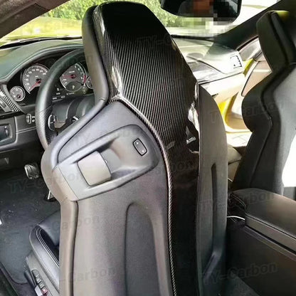 Real Dry Carbon Fiber Car Interior Seat Back Covers Trims Accessories for BMW F80 M3 F82 F83 M4 F87 M2 M2C 2014 - 2019