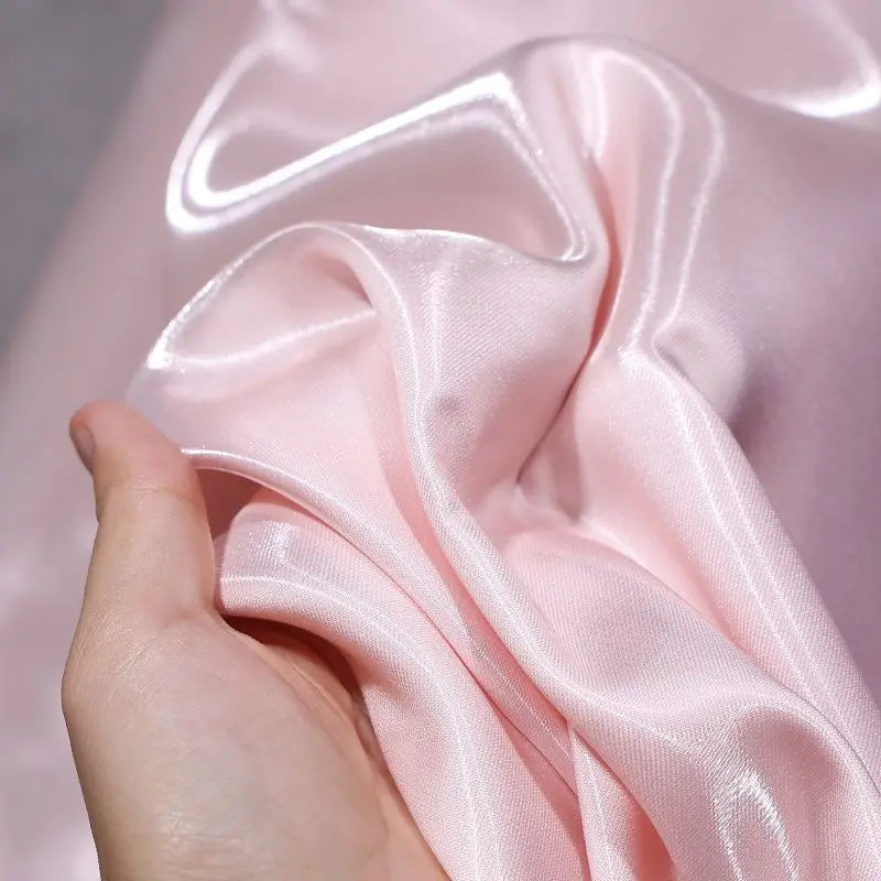 Liquid Water Light Reflective Fabric Per Meter for Clothes Wedding Dresses DIY Sewing Fashion Plain Silky Smooth Cloth Pink Blue